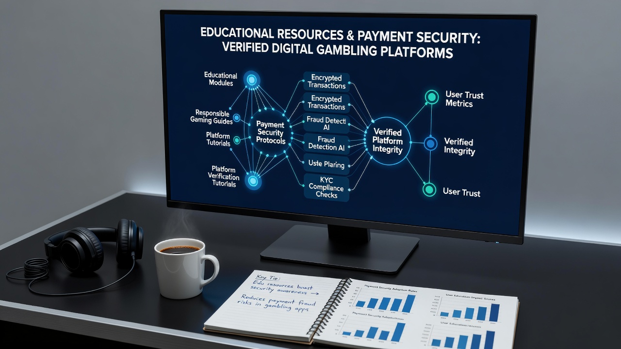 User reviewing payment security guide on a smartphone while accessing a verified gambling app dashboard