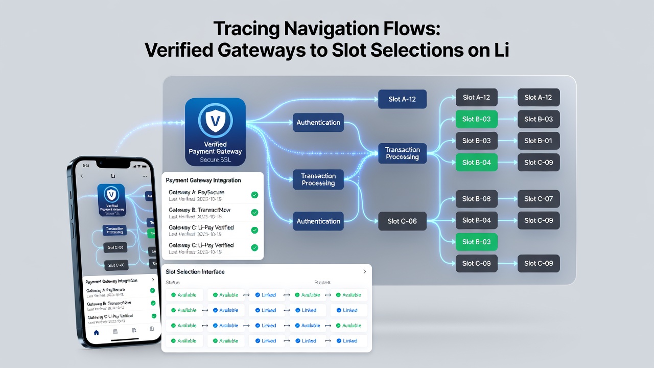 Diagram illustrating navigation pathways from payment authorization to slot game interface in a licensed mobile app